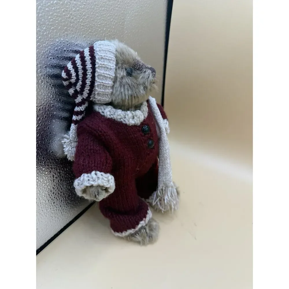 Barrington Collection Teddy Bear Plush 9” Winter Outfit Hat Scarf w/ Tag